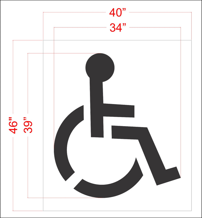 39" Handicap Stencil