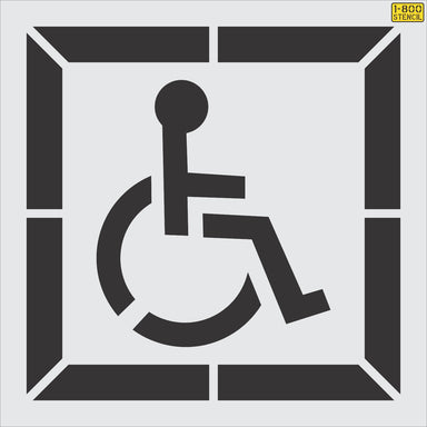 30" Handicap with Border Stencil