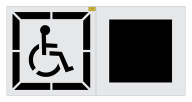 28" Handicap Stencil w/ Background