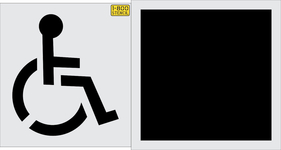 39" Handicap Stencil w/ Background