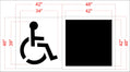 39" Handicap Stencil w/ Background