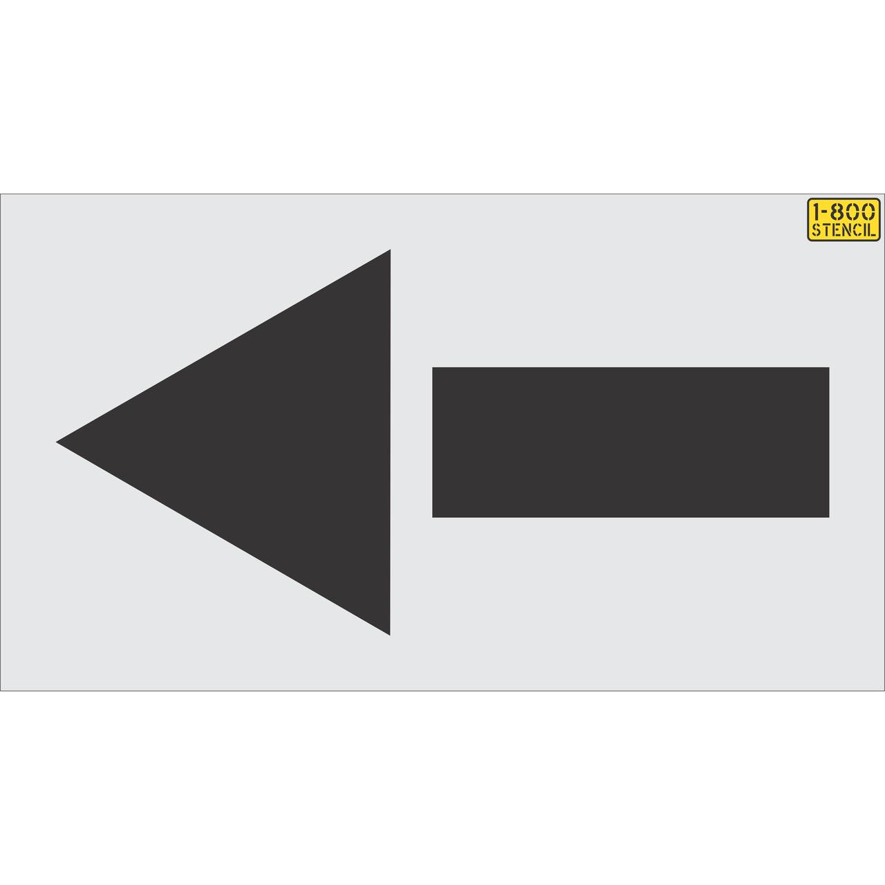 42 inch straight arrow stencil for commercial parking lot and roadway directional pavement striping