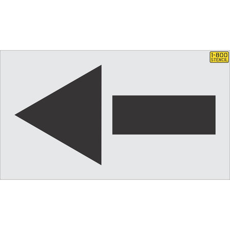 42 inch straight arrow stencil for commercial parking lot and roadway directional pavement striping
