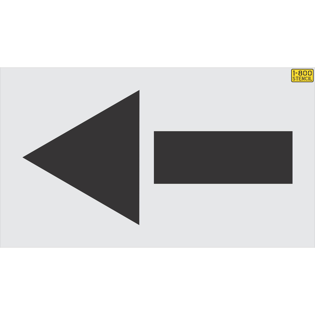 48 inch straight arrow pavement marking stencil for roadway and parking lot traffic direction striping applications