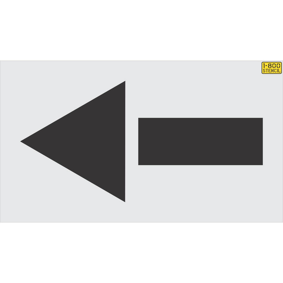 48 inch straight arrow pavement marking stencil for roadway and parking lot traffic direction striping applications