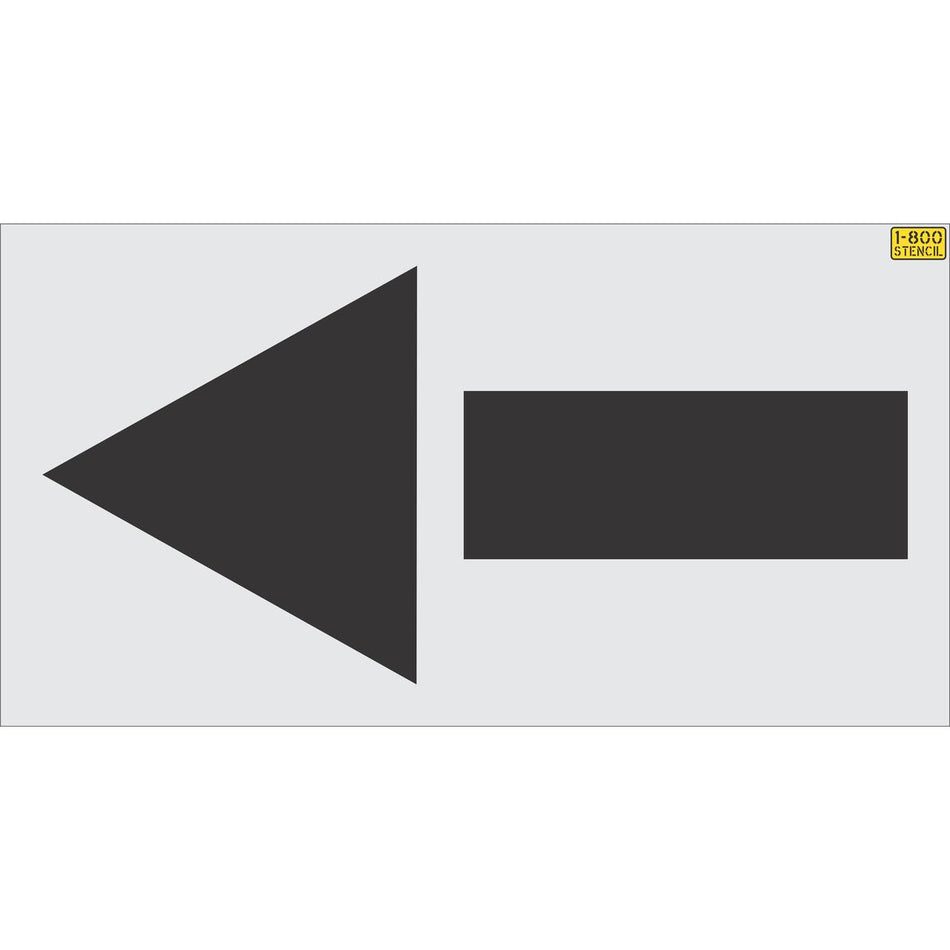 84 inch straight arrow stencil for commercial parking lot and roadway directional pavement striping applications