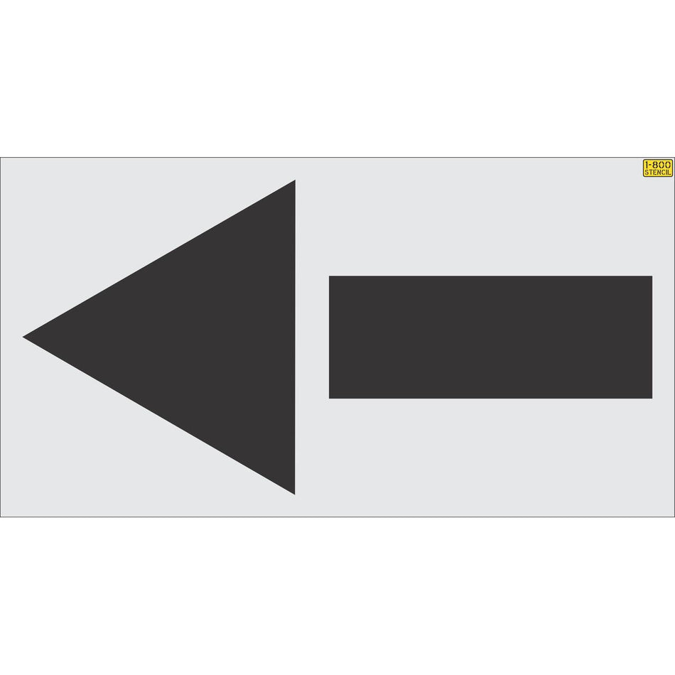 84 inch straight arrow stencil for commercial parking lot and roadway directional pavement striping applications