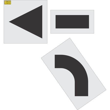 42 inch Arrow Combo Kit stencil for parking lot and roadway directional pavement marking applications