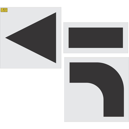 62 inch arrow combo kit stencil for commercial parking lot and roadway directional pavement striping applications