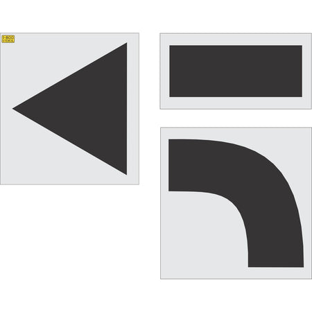 84 inch arrow combo kit stencil for commercial parking lot and roadway directional pavement striping applications