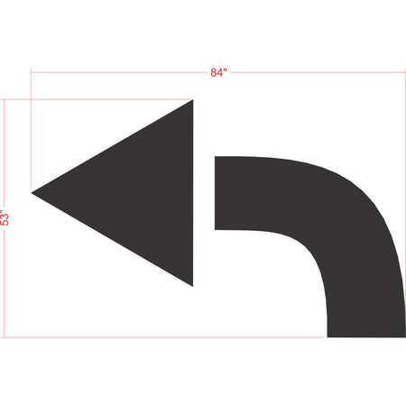 84 inch arrow combo kit stencil for commercial parking lot and roadway directional pavement striping applications