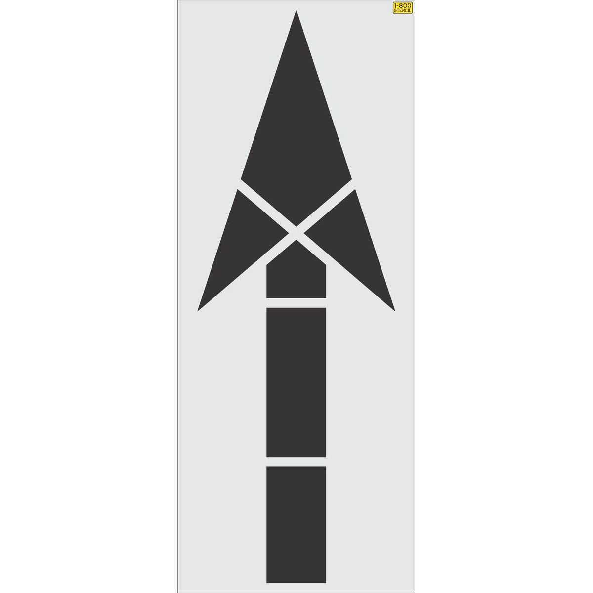 116 inch FHWA compliant straight arrow stencil for roadway and lane direction pavement striping