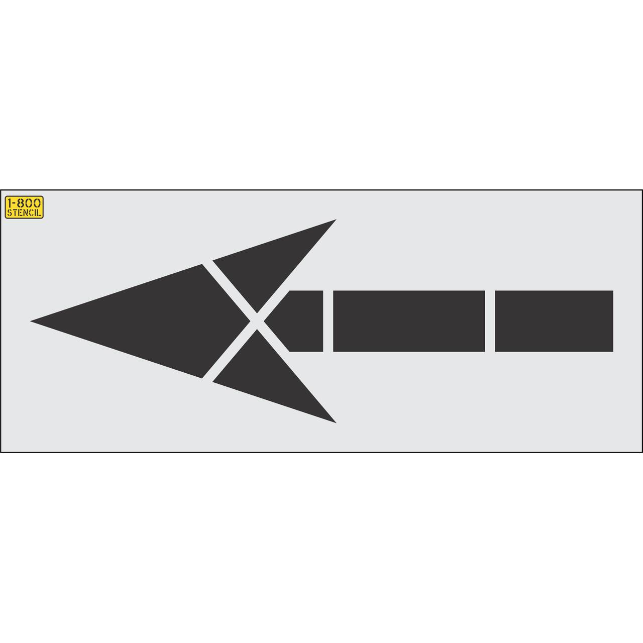 60 inch FHWA DOT bike lane arrow pavement marking stencil for roadway and municipal bicycle lane striping