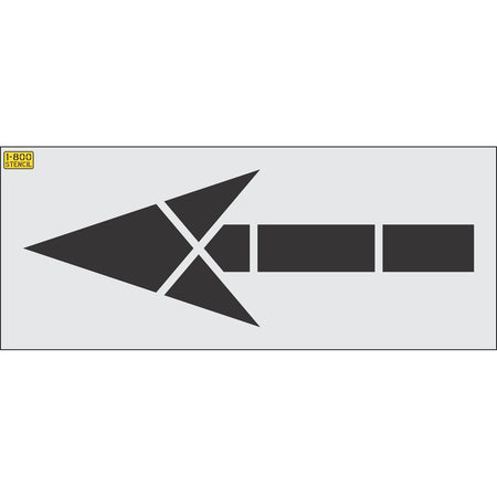 60 inch FHWA DOT bike lane arrow pavement marking stencil for roadway and municipal bicycle lane striping