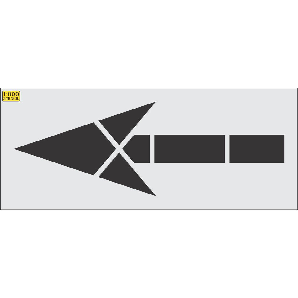 60 inch FHWA DOT bike lane arrow pavement marking stencil for roadway and municipal bicycle lane striping