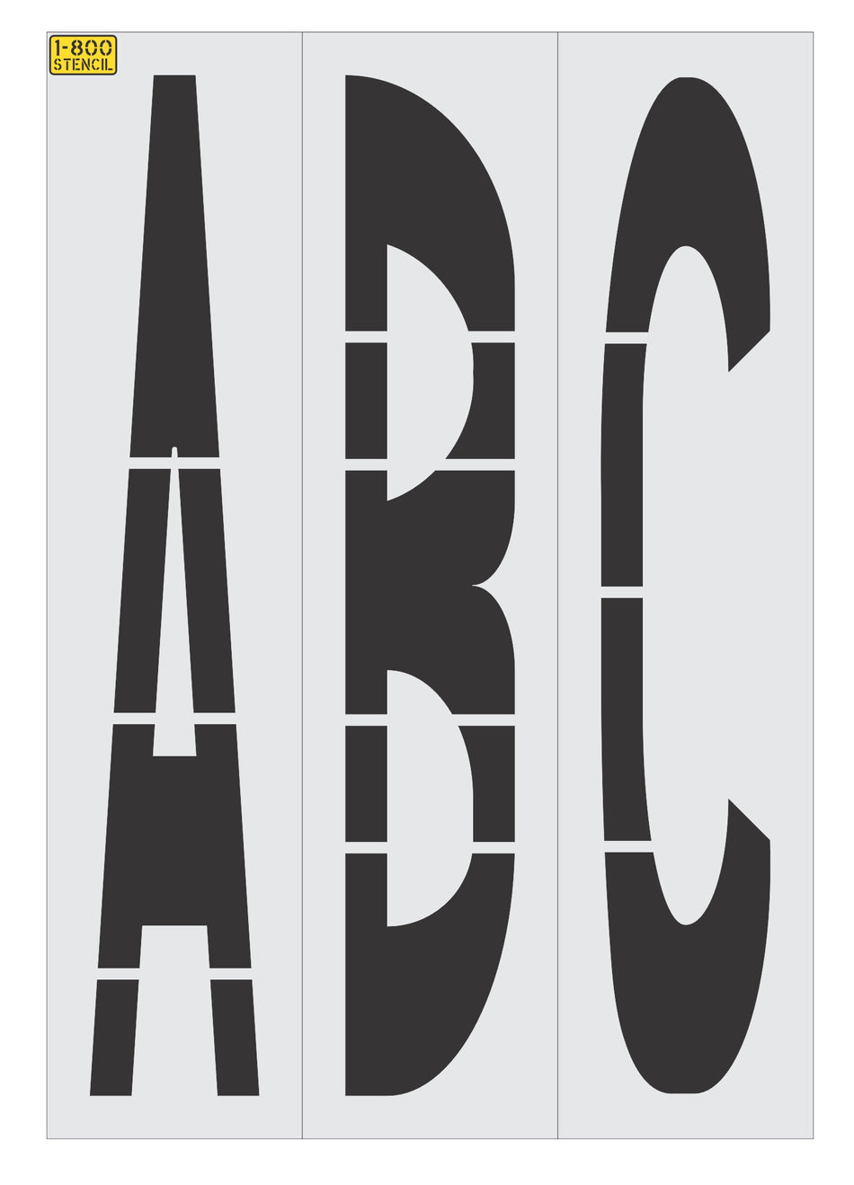 96" x 16" Alphabet Kit Stencil