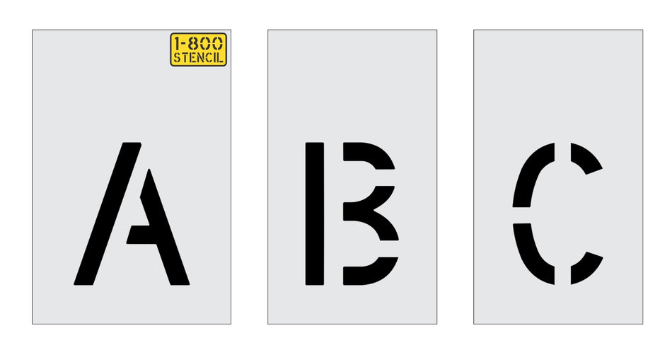 4" Alphabet Kit for Curbs Stencil