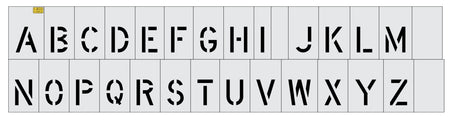 4" Alphabet Kit for Curbs Stencil - High-quality stencil for pavement marking, durable and reusable