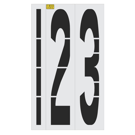 96 inch number stencil kit for roadway, municipal, warehouse, and commercial pavement numbering applications