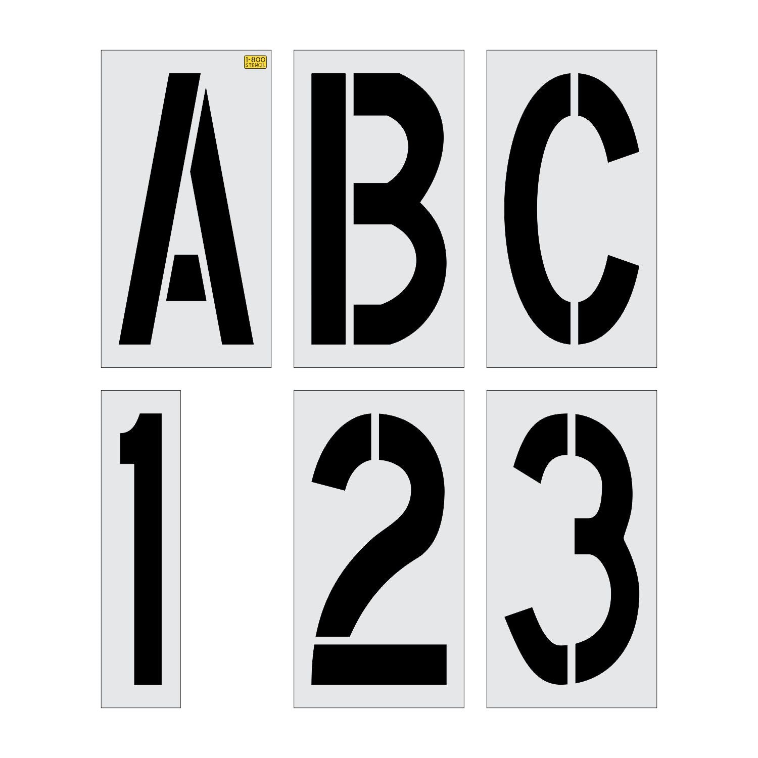 48" FAA Airport Stencil Kit - High-quality stencil for pavement marking, durable and reusable