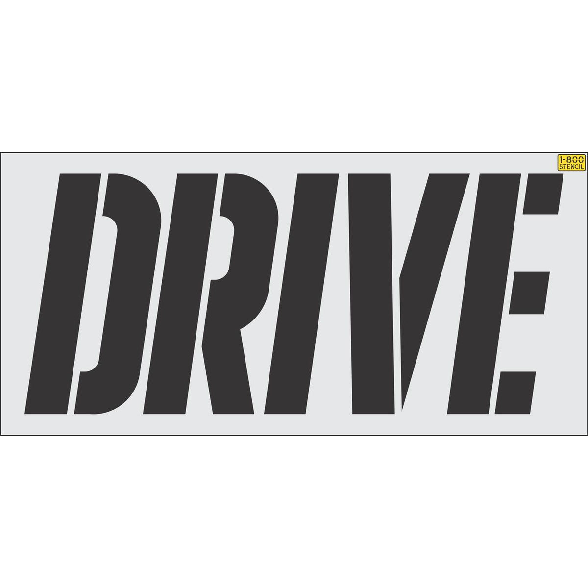 34 inch DRIVE stencil for commercial drive-thru and parking lot pavement striping