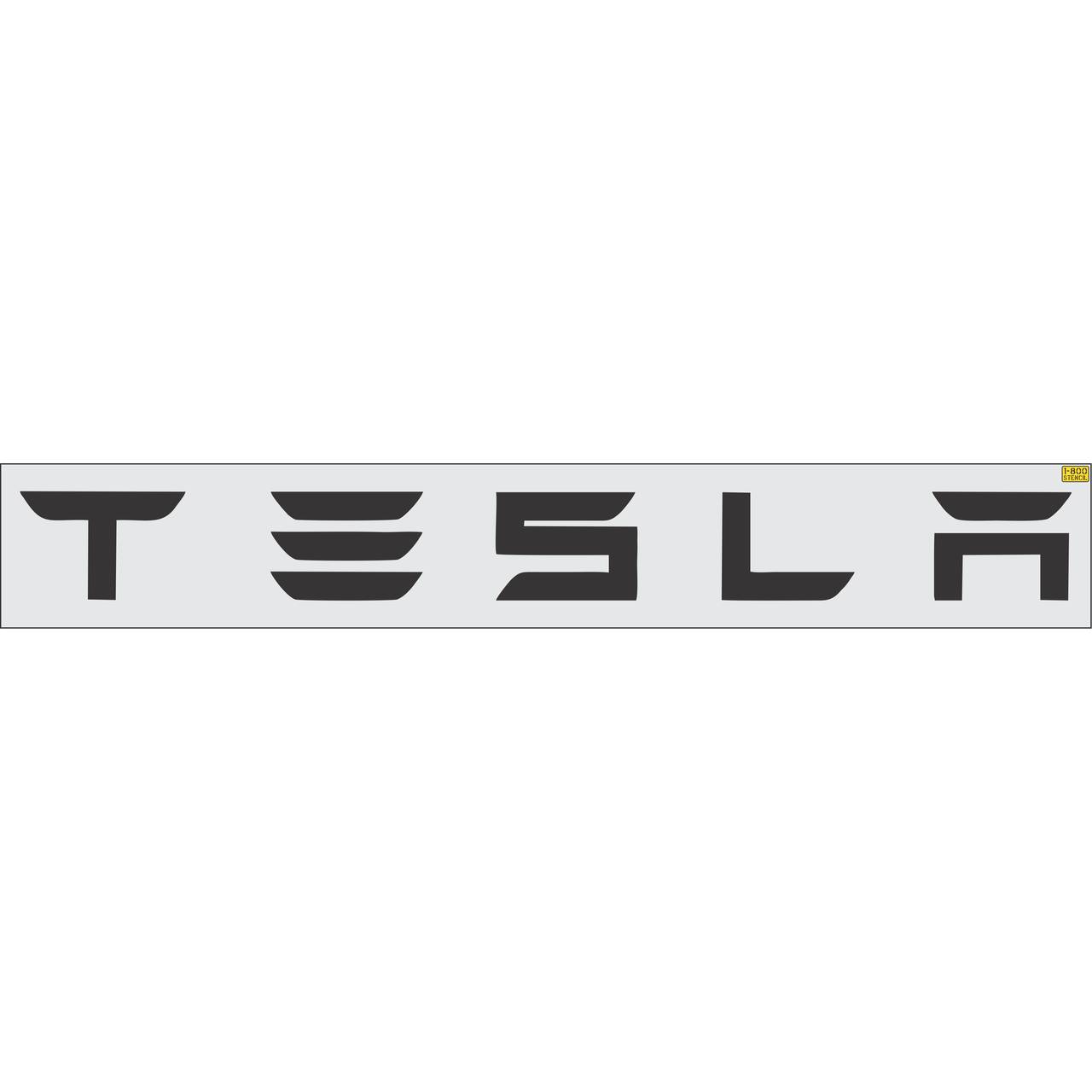 12 inch Tesla brand pavement marking stencil for EV charging station and commercial parking lot striping applications