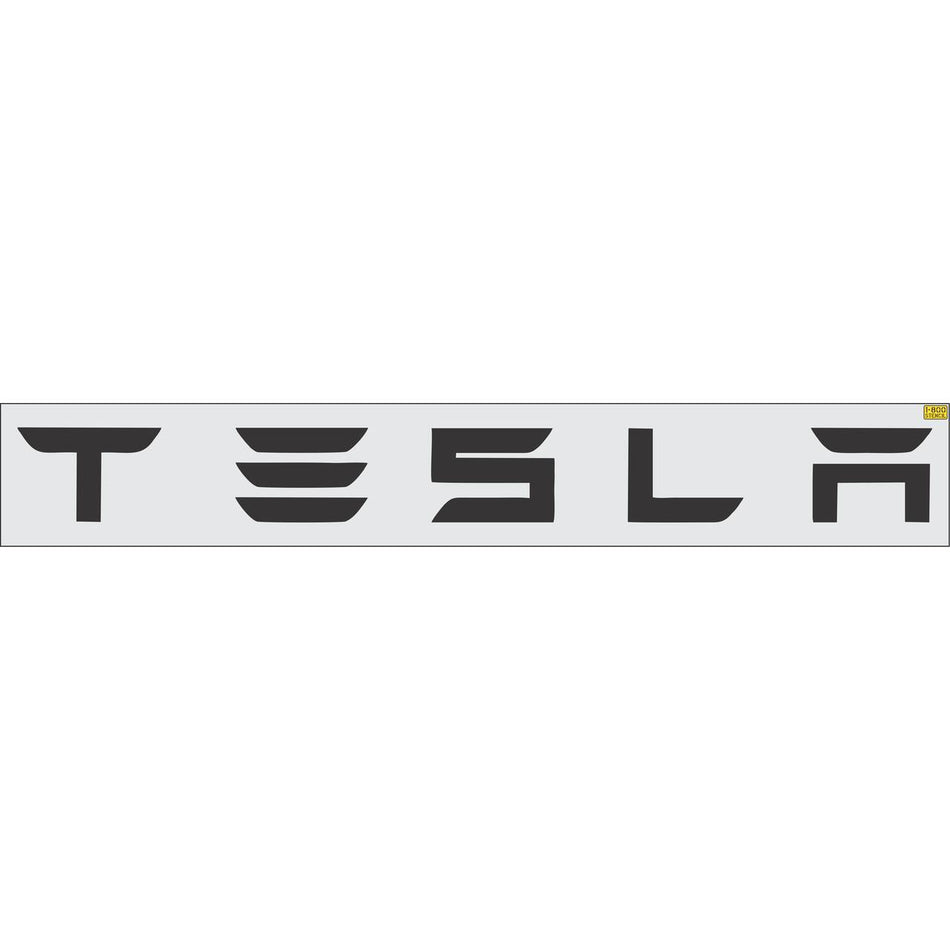 12 inch Tesla brand pavement marking stencil for EV charging station and commercial parking lot striping applications