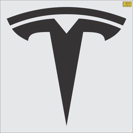 54 inch Tesla logo pavement marking stencil for EV charging station and commercial parking lot striping applications