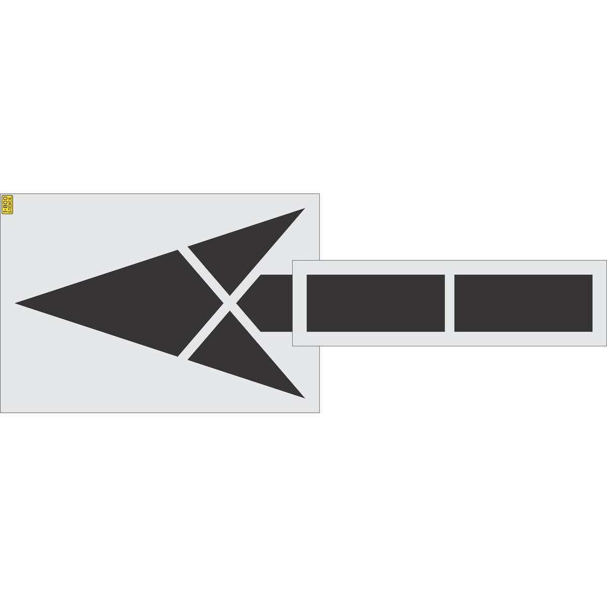 120 inch straight arrow stencil for commercial parking lot and retail traffic flow pavement striping