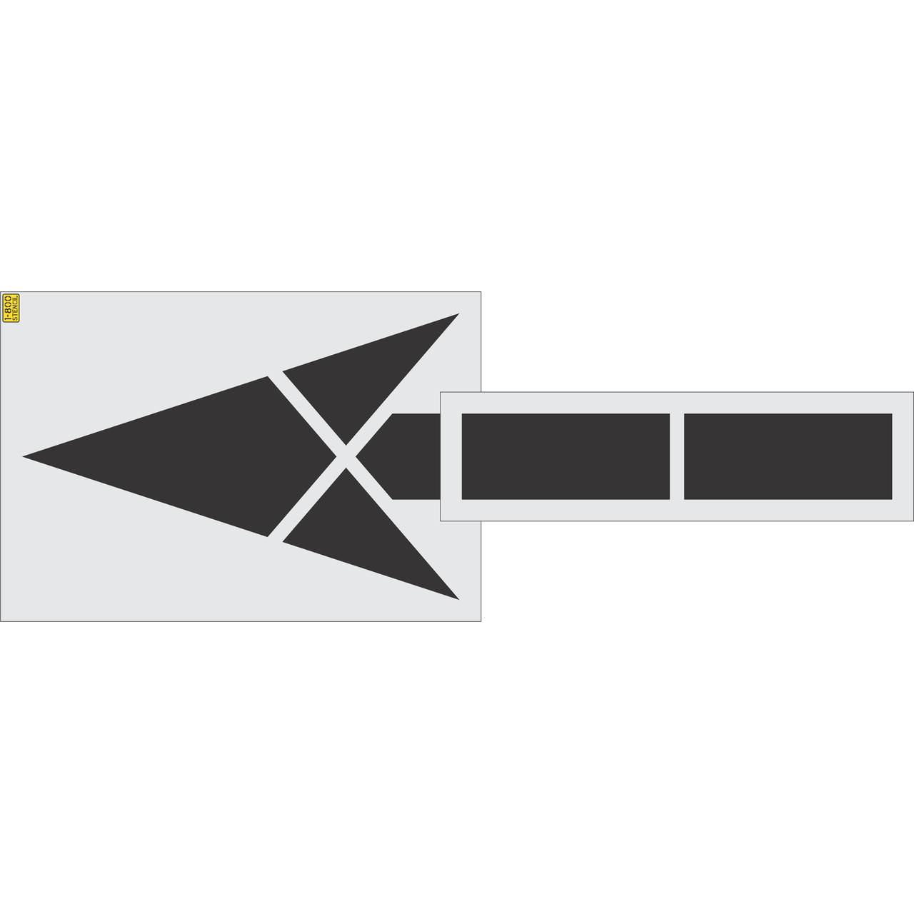 120 inch straight arrow stencil for commercial parking lot and retail traffic flow pavement striping