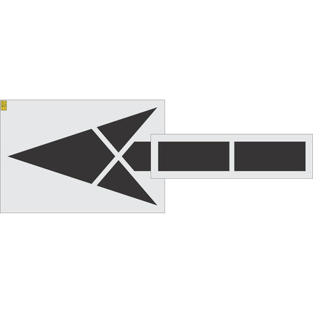 120 inch straight arrow stencil for commercial parking lot and retail traffic flow pavement striping