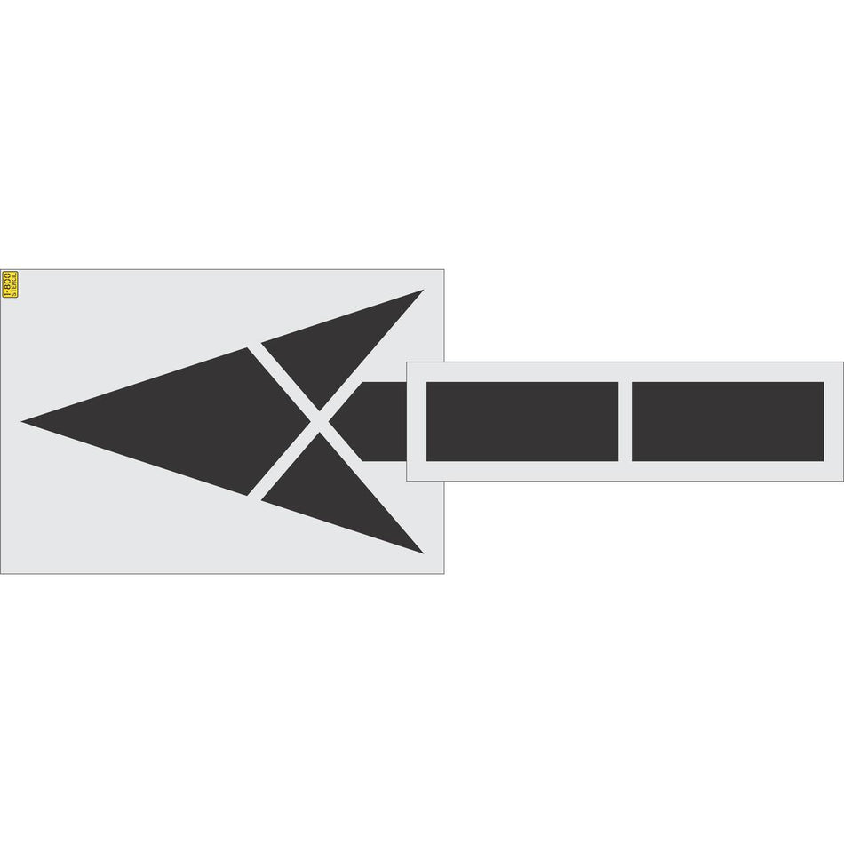 120 inch straight arrow stencil for commercial parking lot and retail traffic flow pavement striping