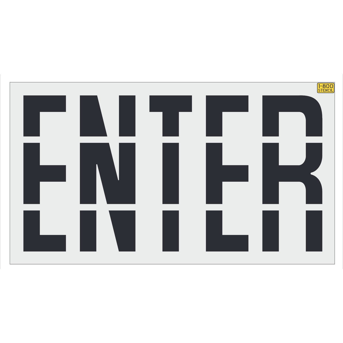 36 inch Walmart ENTER pavement marking stencil for retail parking lot entrance and traffic control striping