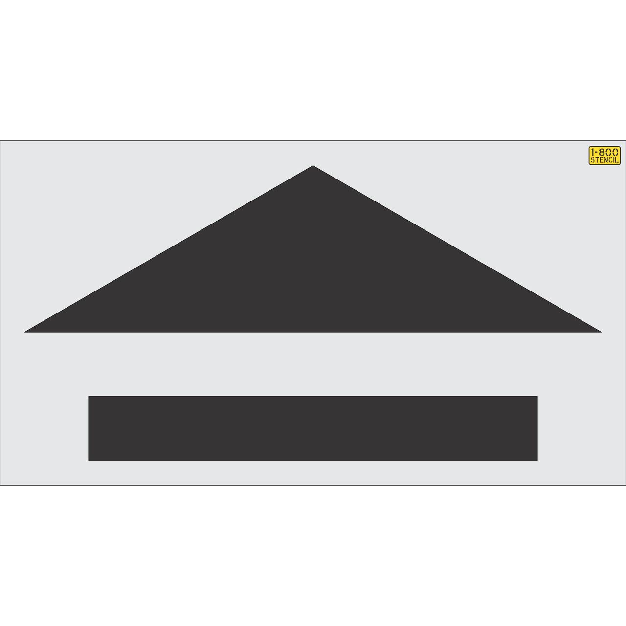 37 inch Wendy's parking lot arrow pavement marking stencil for drive-thru and retail traffic direction striping applications