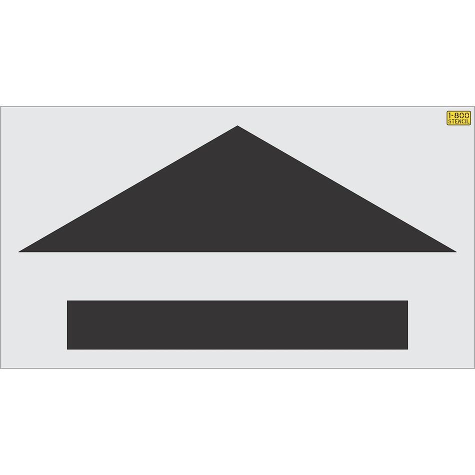37 inch Wendy's parking lot arrow pavement marking stencil for drive-thru and retail traffic direction striping applications