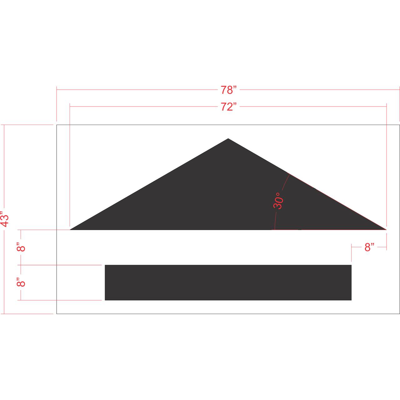 37 inch Wendy's parking lot arrow pavement marking stencil for drive-thru and retail traffic direction striping applications