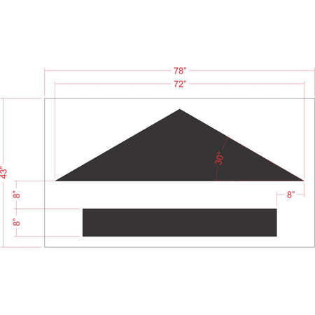 37 inch Wendy's parking lot arrow pavement marking stencil for drive-thru and retail traffic direction striping applications