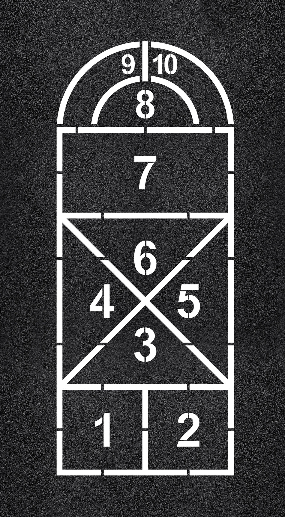 151"x62" Large Hopscotch Stencil