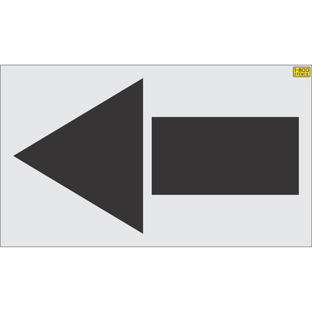 66 inch Costco straight arrow pavement marking stencil for retail parking lot and commercial traffic direction striping applications