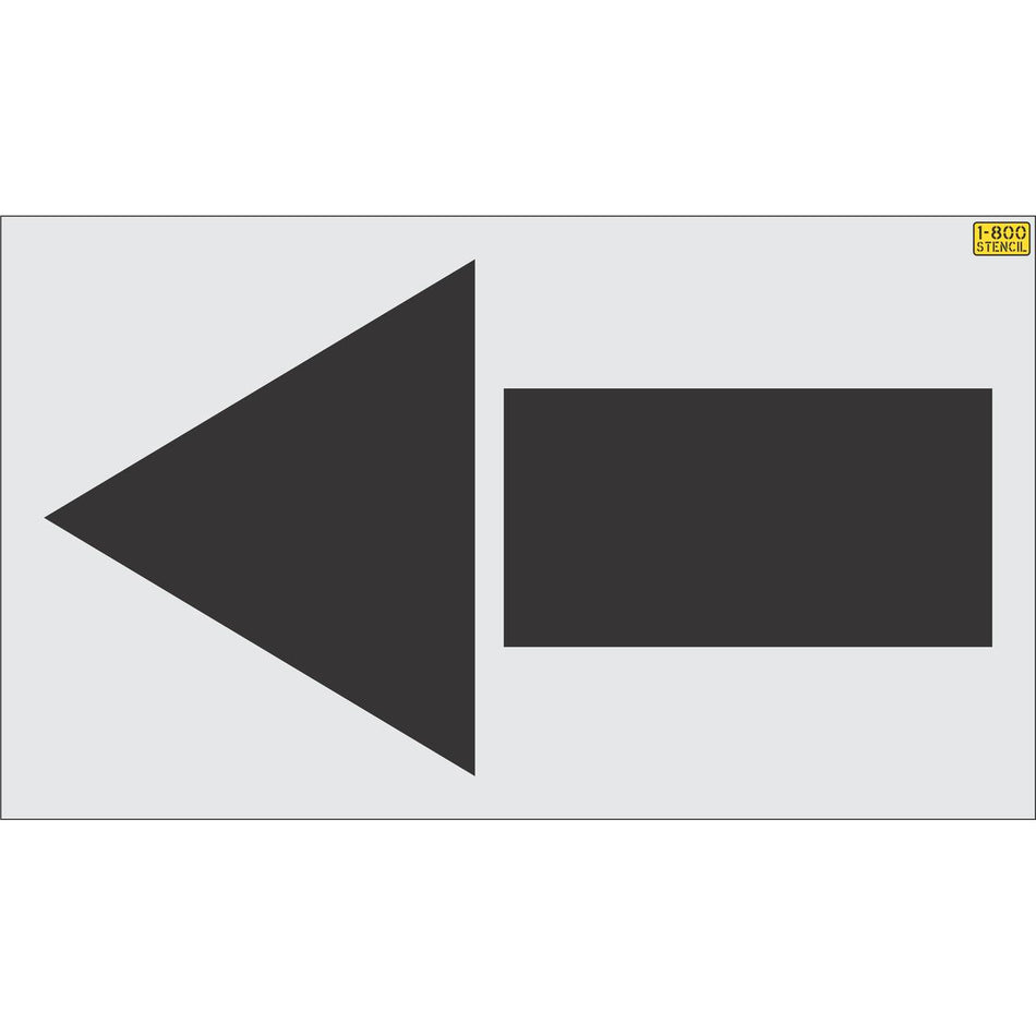 66 inch Costco straight arrow pavement marking stencil for retail parking lot and commercial traffic direction striping applications