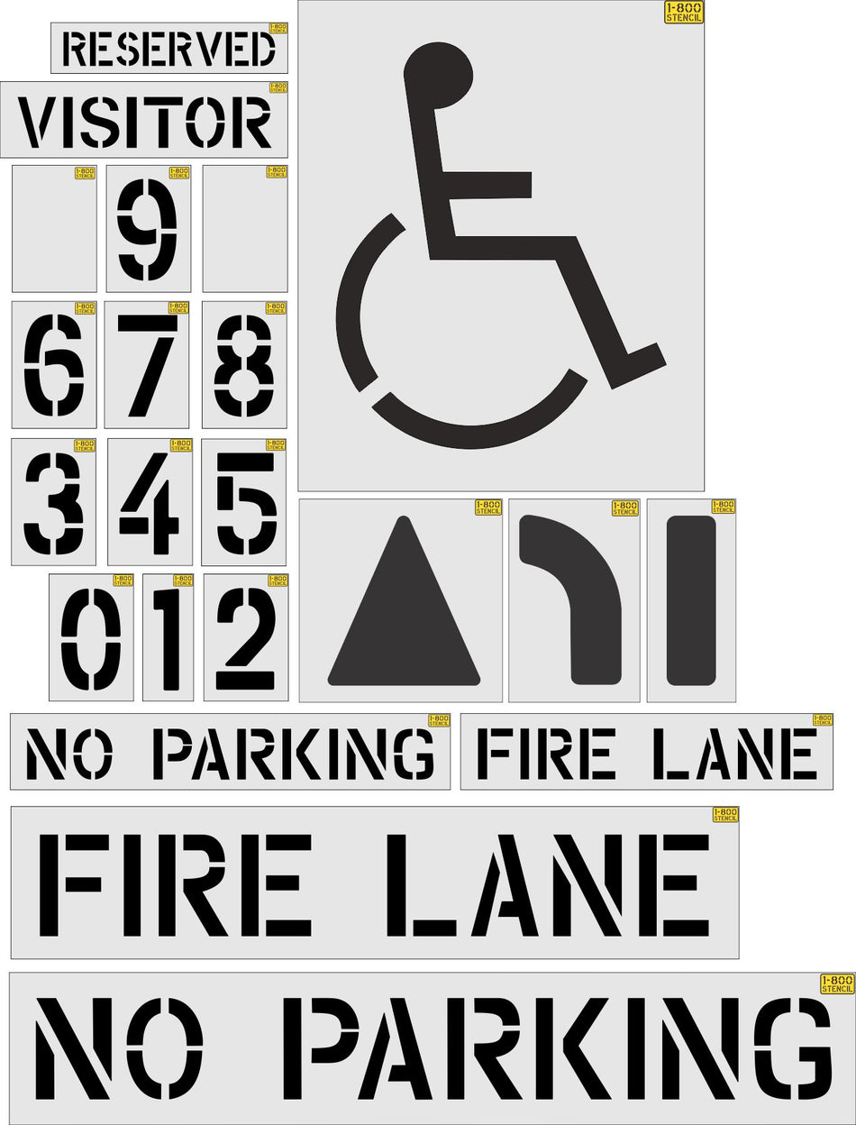 (22-piece) Parking Lot Pavement Marking 