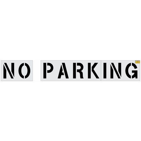 21" Aldi NO PARKING Stencil - High-quality stencil for pavement marking, durable and reusable
