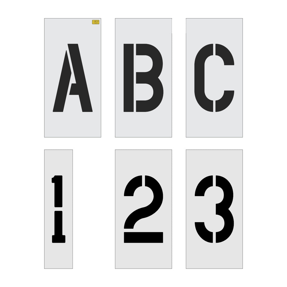 24" Amazon ABC with Number and Background Stencil Set