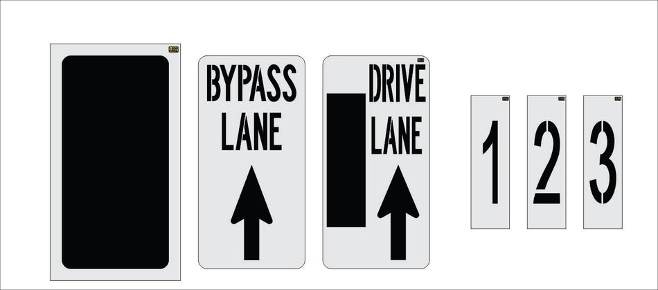 Amazon BYPASS DRIVE LANE kit Stencil