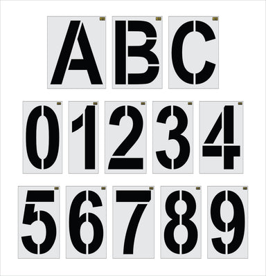 60" Amazon Arial ABC Number Kit Stencil