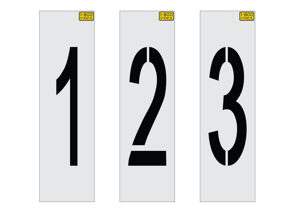 28" Amazon Numbers 1, 2, and 3 Stencils