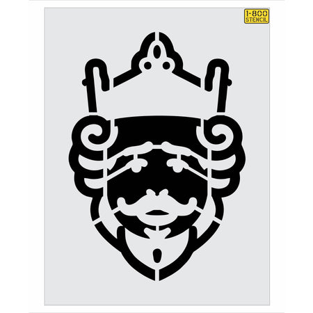 31" Burger King Head Logo Stencil - High-quality stencil for pavement marking, durable and reusable