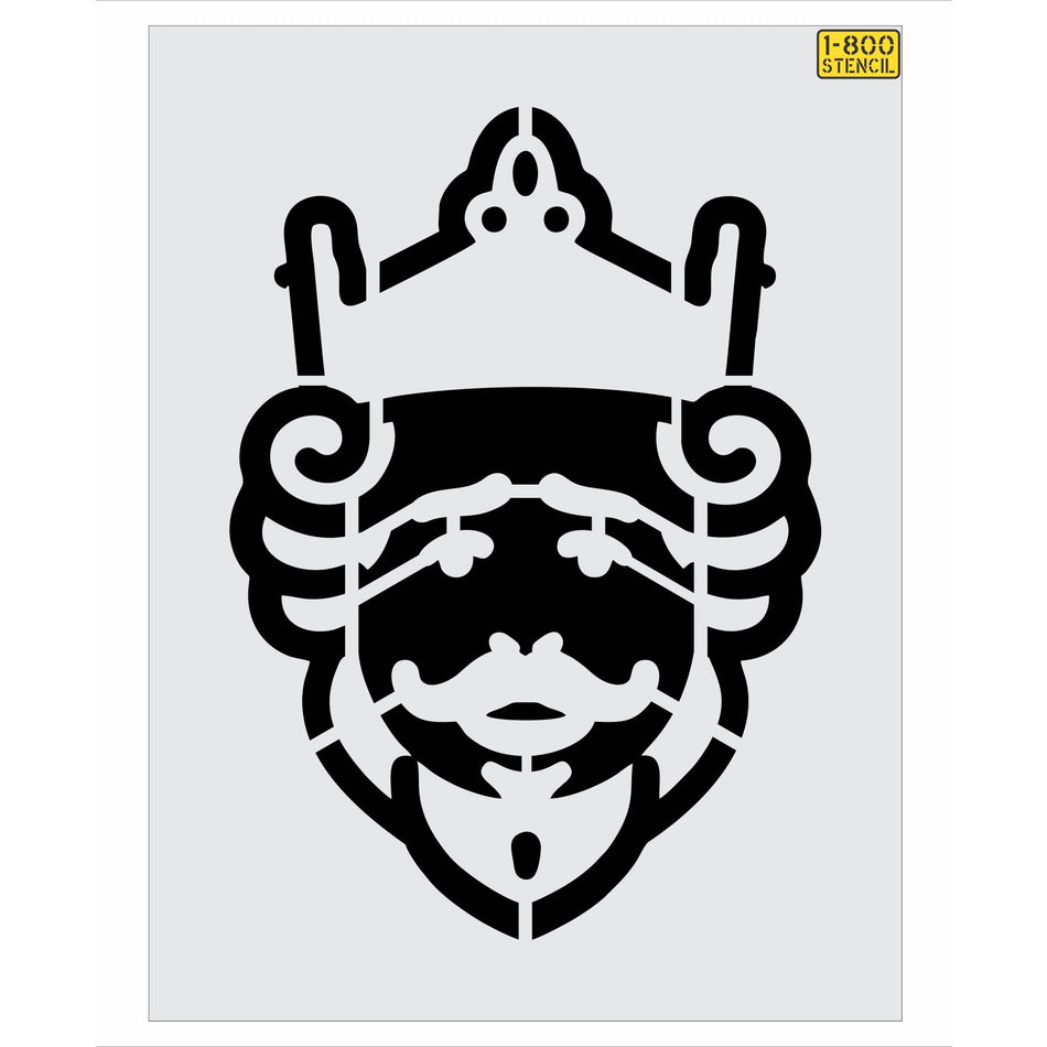 31" Burger King Head Logo Stencil - High-quality stencil for pavement marking, durable and reusable