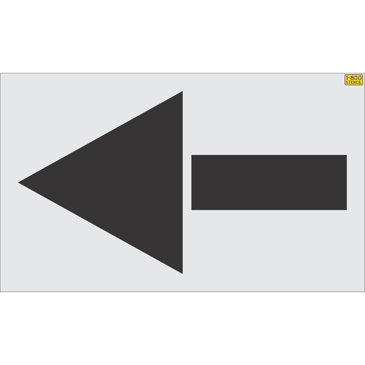 72 inch Chick-Fil-A straight arrow pavement marking stencil for drive-thru and parking lot traffic direction striping applications