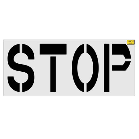36" Chick-Fil-a STOP Stencil - High-quality stencil for pavement marking, durable and reusable